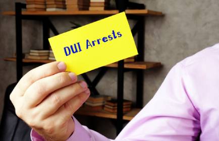 DUI Arrests sign on the piece of paper.