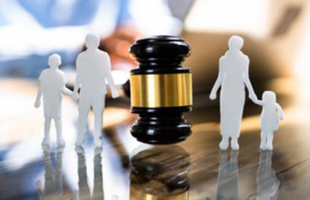 Gavel At Divorce Court. Litigation And Justice